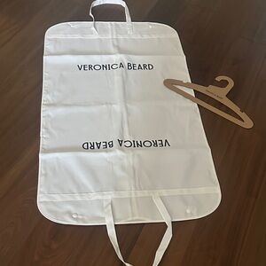 Veronica Beard White Garment Cover with Hanger